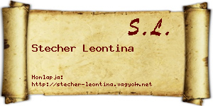 Stecher Leontina névjegykártya